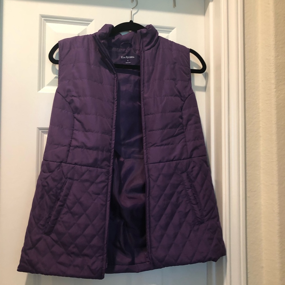 Purple puffer vest